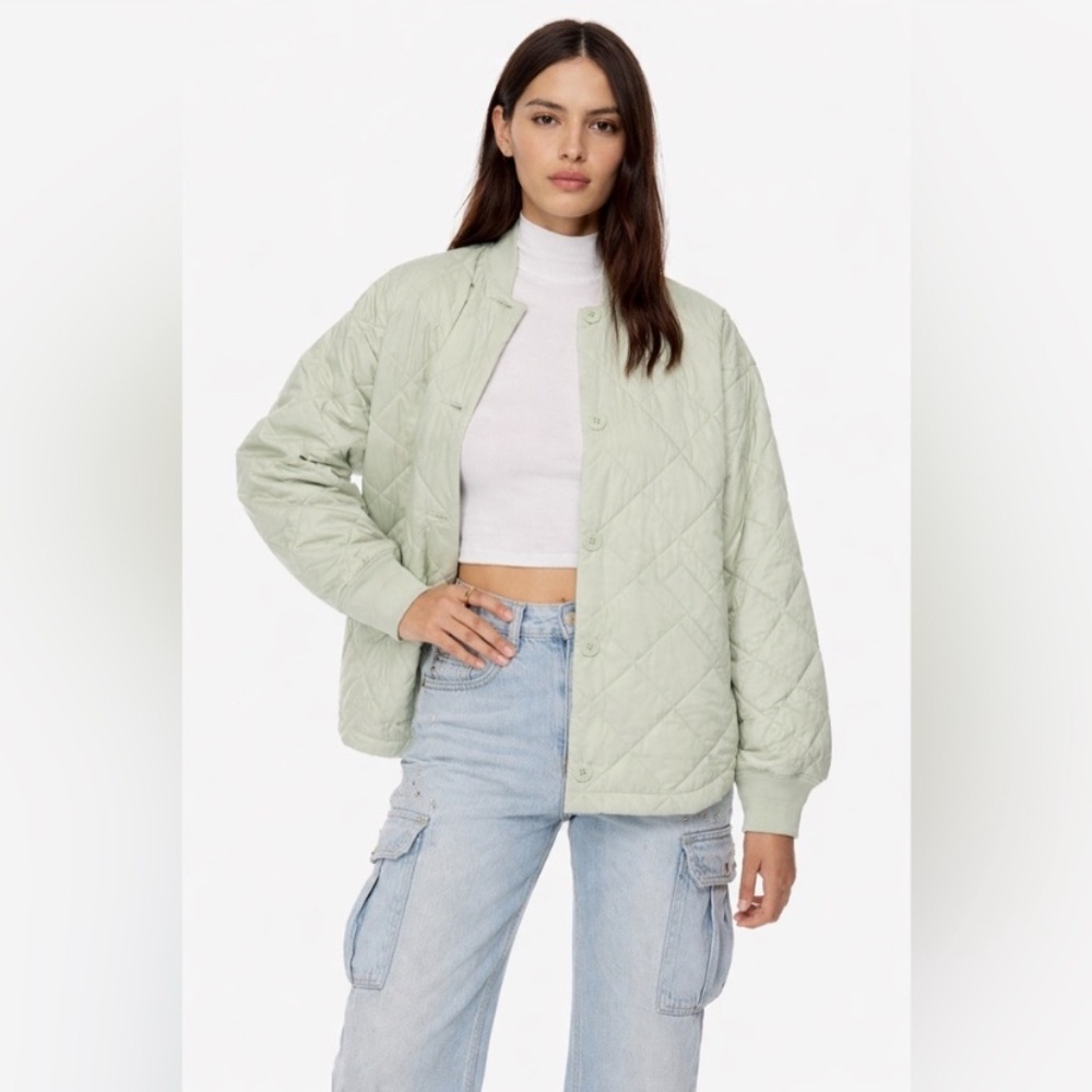 ARITZIA Wilfred - Pavant Quilted Jacket | Sage green